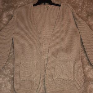 Tan cardigan sweater